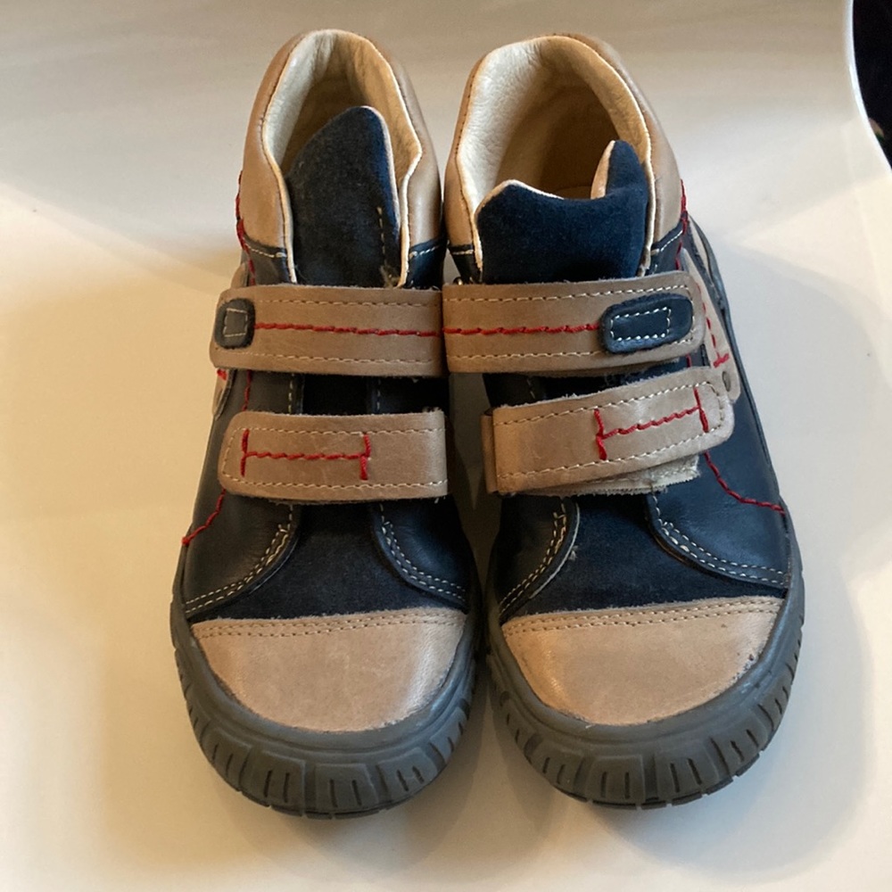 Mazurek boys leather hi-tops